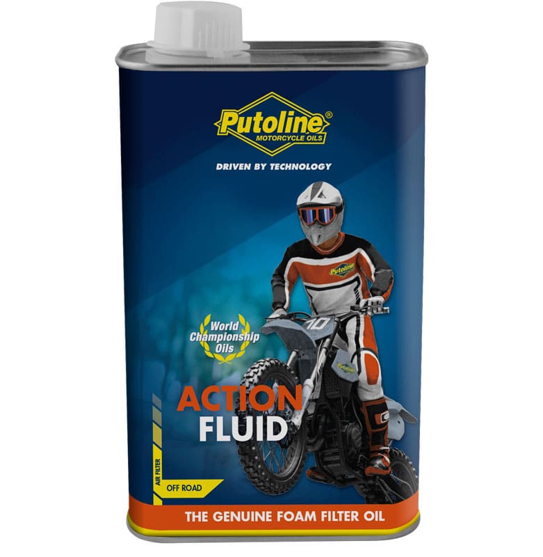 Aceite para filtros de aire de esponja Putoline Action Fluid 1L, aerosol para mantenimiento de motos