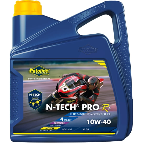 Aceite motor 10W-40 Putoline N-Tech Pro R+ 4L, lubricante sintético para motos