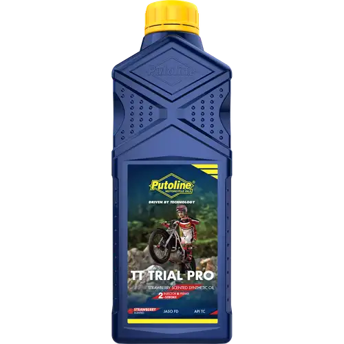 Aceite motor 2T Putoline TT Trial Pro Scented 1L, lubricante sintético para motos de trial