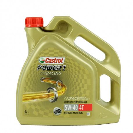 Aceite 4T 5W-40 CASTROL Power 1 Racing 4 litros para motos de cuatro tiempos competicion