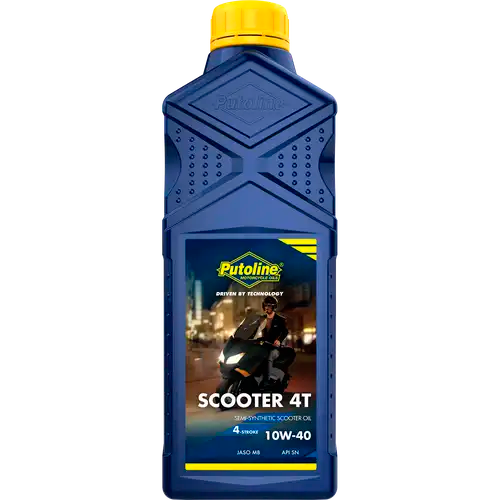 Aceite para motor Putoline Scooter 4T 10W-40 1L, lubricante semisintético para scooters de 4 tiempos