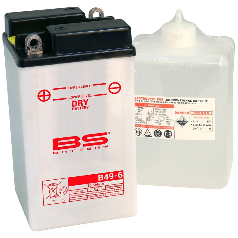 Batería de moto BS B49-6 – arranque fiable, alto rendimiento y calidad garantizada