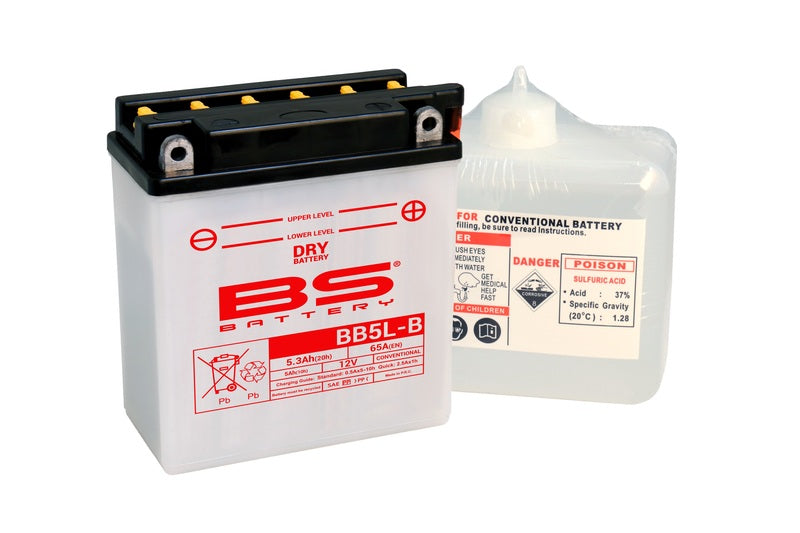Batería de moto BS BB5L-B – arranque fiable, alto rendimiento y calidad garantizada