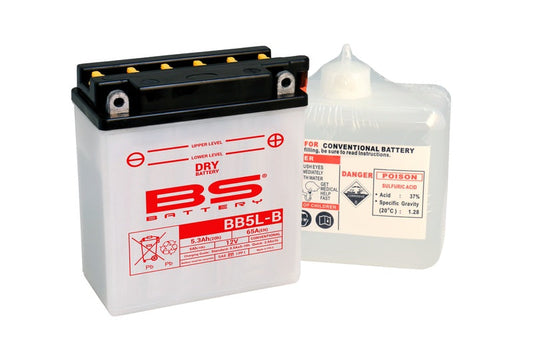 Batería de moto BS BB5L-B – arranque fiable, alto rendimiento y calidad garantizada