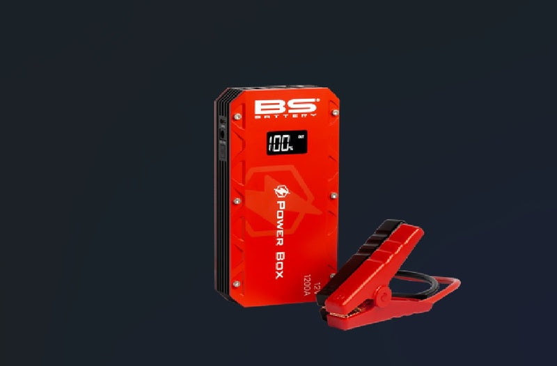 Arrancador / cargador de batería BS BATTERY Power Box PB-02 pinzas