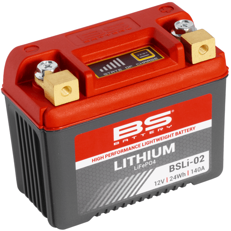 Batería de litio moto BS BATTERY BSLI-02 con arranque potente y larga duración