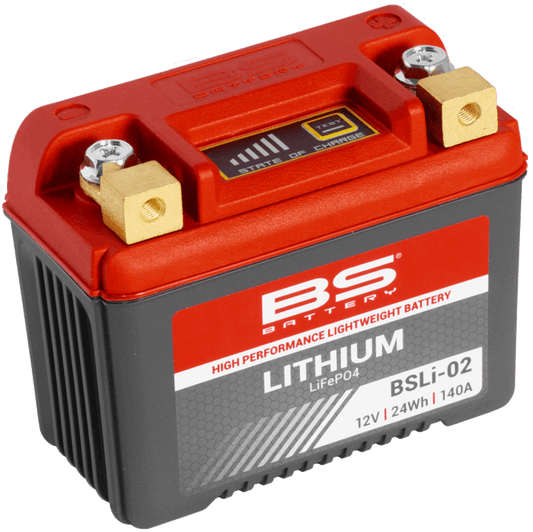 Batería de litio moto BS BATTERY BSLI-02 con arranque potente y larga duración