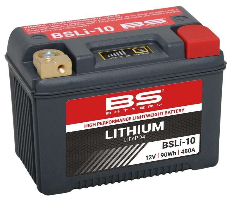 Batería de litio para moto BS BATTERY Lithium-Ion BSLI-10 con arranque potente y larga duración