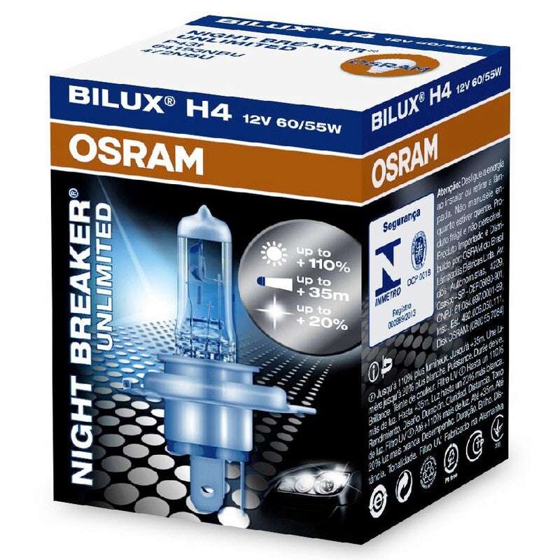 Lampara OSRAM H4 Night Breaker Laser - MOTO ATELIER