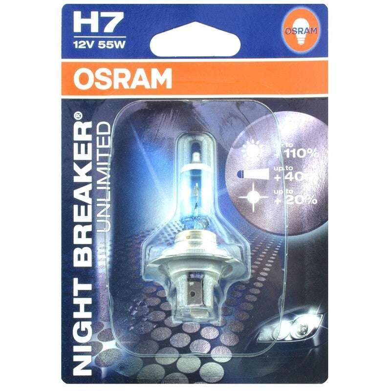 Lampara OSRAM H7 Night Breaker Laser - MOTO ATELIER