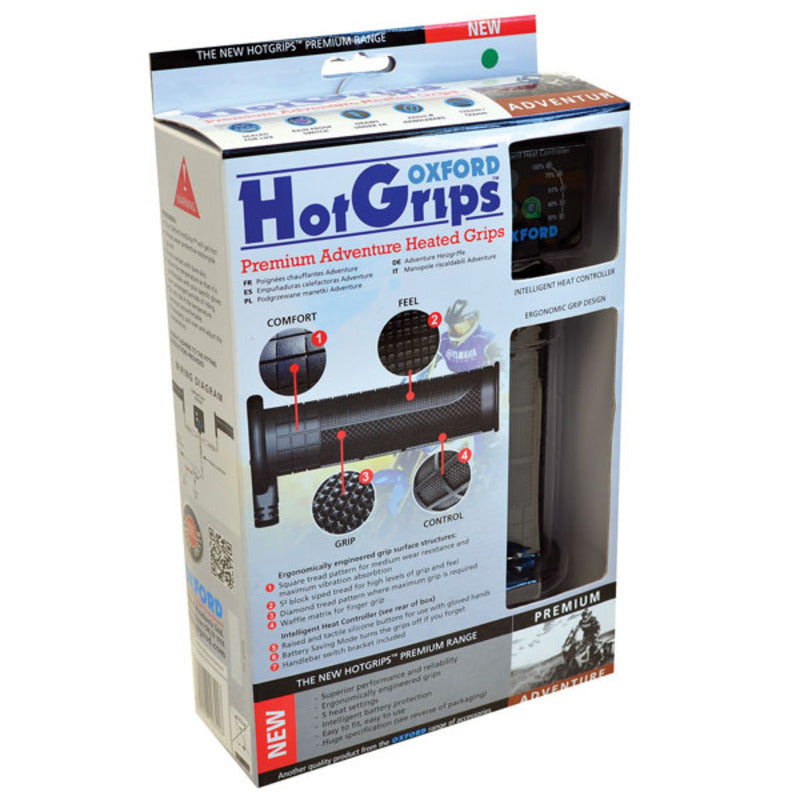 Puños calefactables OXFORD Adventure premium con interruptor V8 - MOTO ATELIER