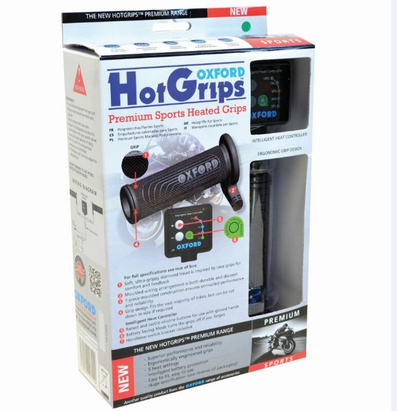 Puños calefactables OXFORD Sport premium con interruptor V8 - MOTO ATELIER