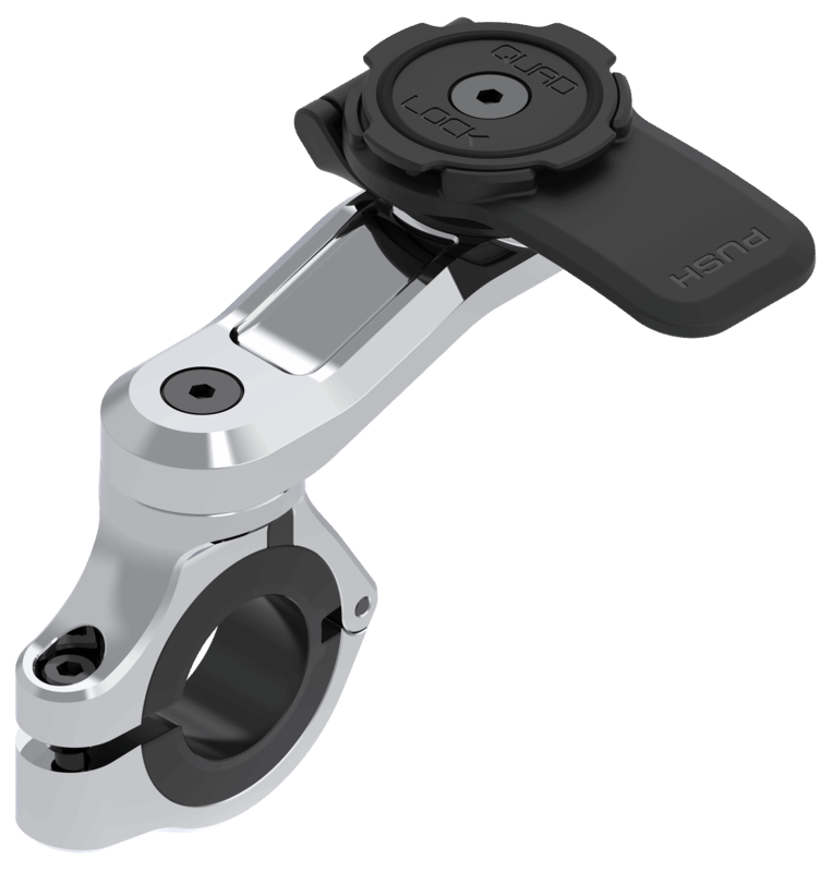 Soporte de smartphone para manillar QUAD LOCK Pro Chrome - MOTO ATELIER