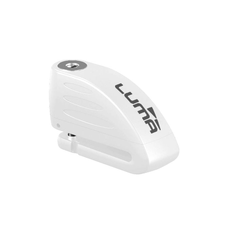 Candado Antirrobo de disco 913 con alarma LUMA (Blanco) para moto