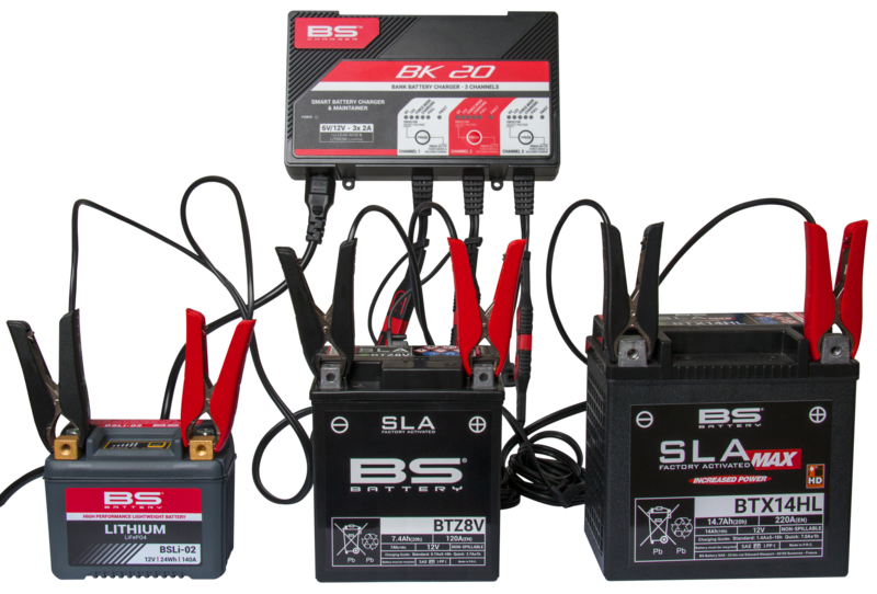 Cargador de bateria inteligente BS Battery BK20 6V/12V 3x2A múltiple