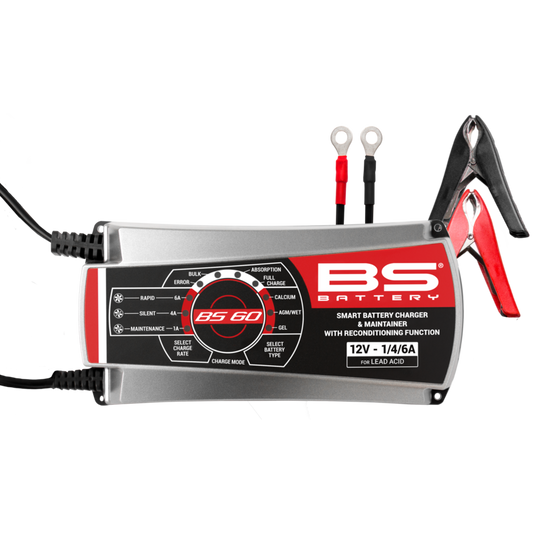 Cargador de bateria inteligente Pro BS Battery BS60 - 12V 1/4/6A -moto