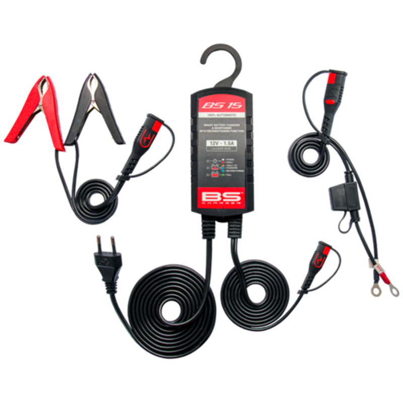 Cargador de bateria inteligente BS BATTERY BS15 contenido