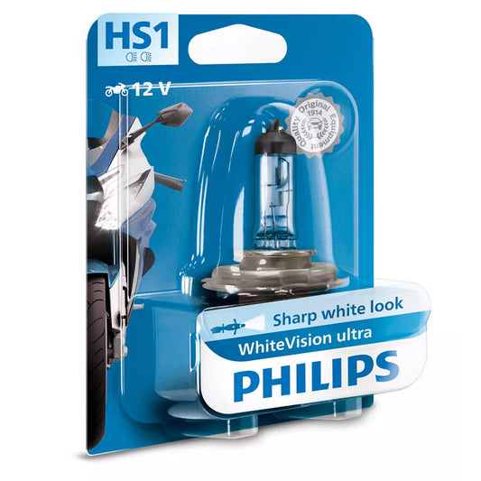 LAMPARA PHILIPS HALOGENA HS1 WHITEVISION ULTRA 12V - MOTO ATELIER