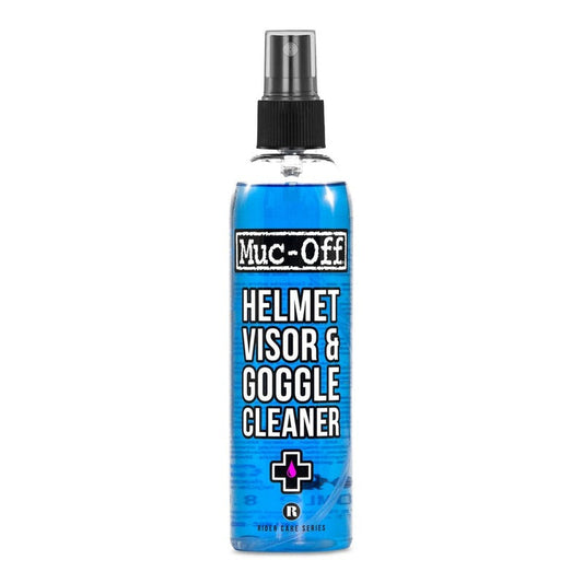 Limpiador de casco, visera y lentes 250ml MUC-OFF (Helmet, Visor & Goggle Cleaner) para tu equipamiento