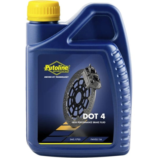 Líquido de frenos DOT 4 Brake Fluid Putoline 1l, máxima seguridad y rendimiento para motos
