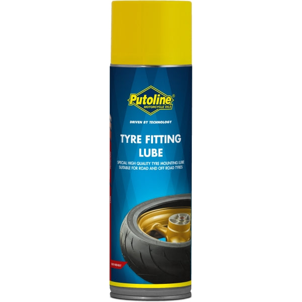 Lubricante para montaje de neumáticos Putoline Tyre Fitlatag Lube 500ml, facilita la instalación y protege la goma