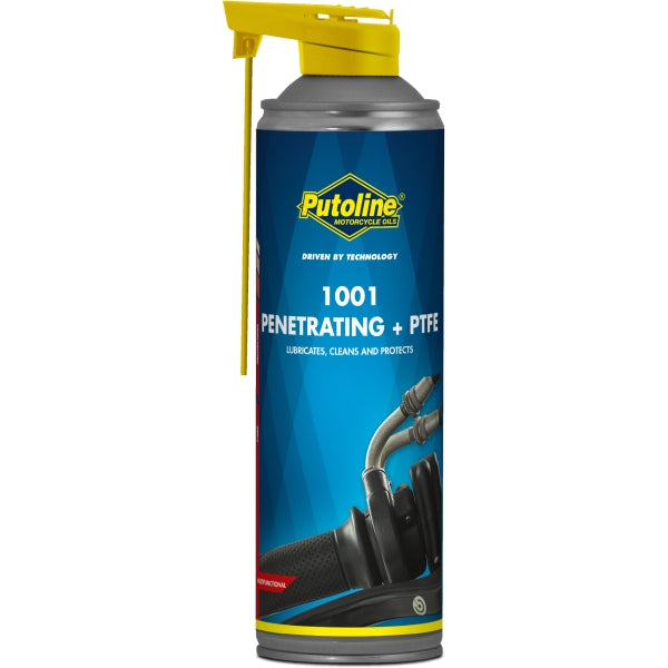 Lubricante y protector en spray Putoline 1001 Penetrating + PTFE 500ml, penetra, lubrica, repele la humedad y protege los metales