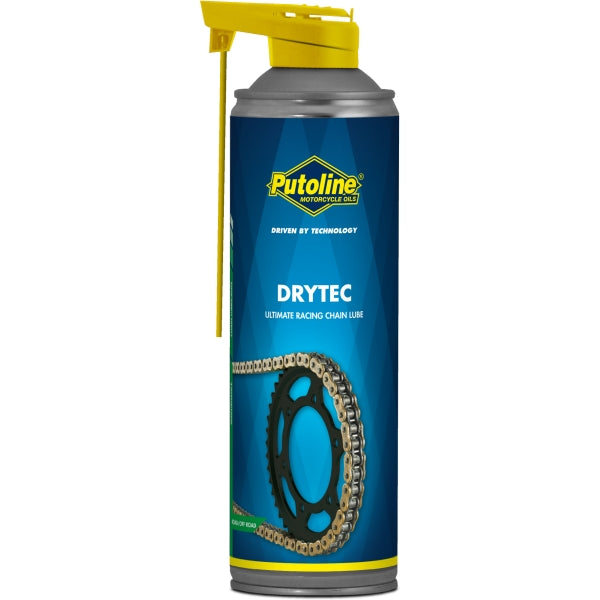 Lubricante seco en spray para cadena Putoline Drytec 500ml, reduce la fricción y protege sin atraer suciedad