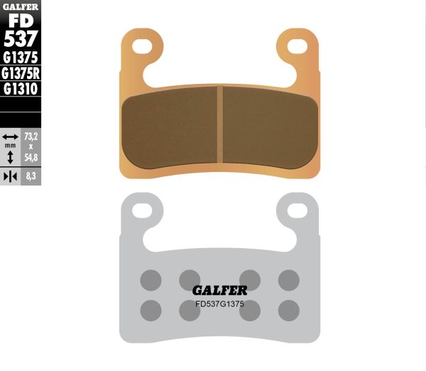PASTILLAS DE FRENO GALFER SPORT SINTERIZADA FD537-G1375 MOTO