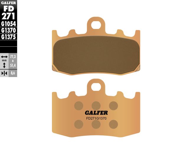 PASTILLAS DE FRENO GALFER STREET SINTERIZADA FD271-G1370 MOTO