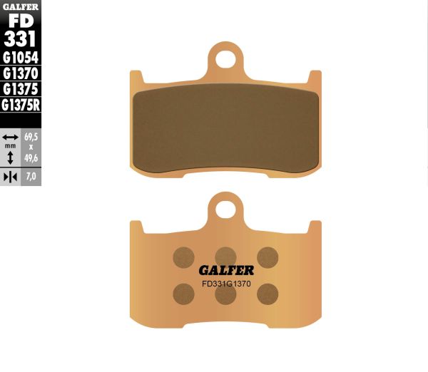 PASTILLAS DE FRENO GALFER STREET SINTERIZADA FD331-G1370 MOTO