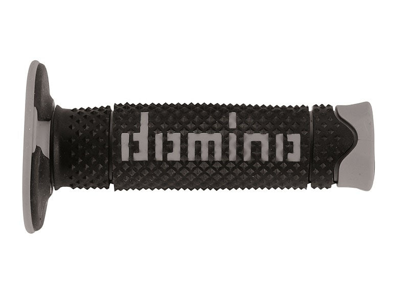 PUÑOS DOMINO DSH OFF ROAD CERRADOS D 22 MM L 120 MM COLOR NEGRO Y GRIS PARA MOTOCICLETA