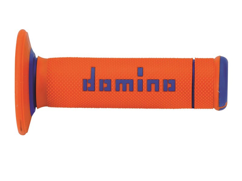 PUÑOS DOMINO OFF ROAD X-TREME D 22 MM L 118 MM PARA MOTOCICLETA COLOR NARANJA Y AZUL