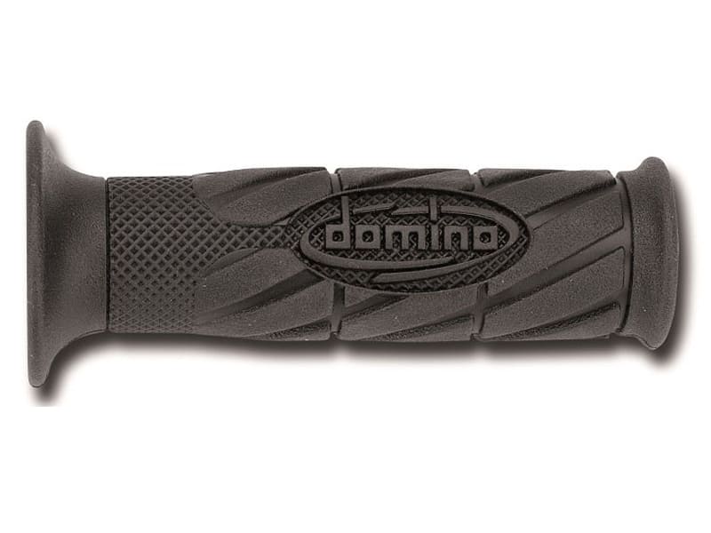 PUÑOS DOMINO SCOOTER CON LOGO NEGROS ABIERTOS D 22 MM L 120 MM PARA MOTO