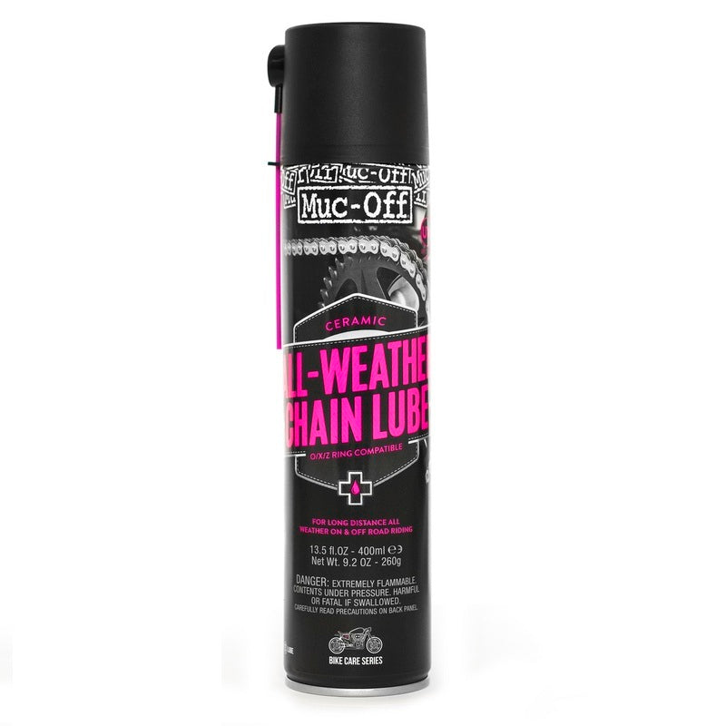 Spray Grasa de cadena cerámica 400ml MUC-OFF (Motorcycle Endurance Ceramic Chain lube) para moto y toda climatologia