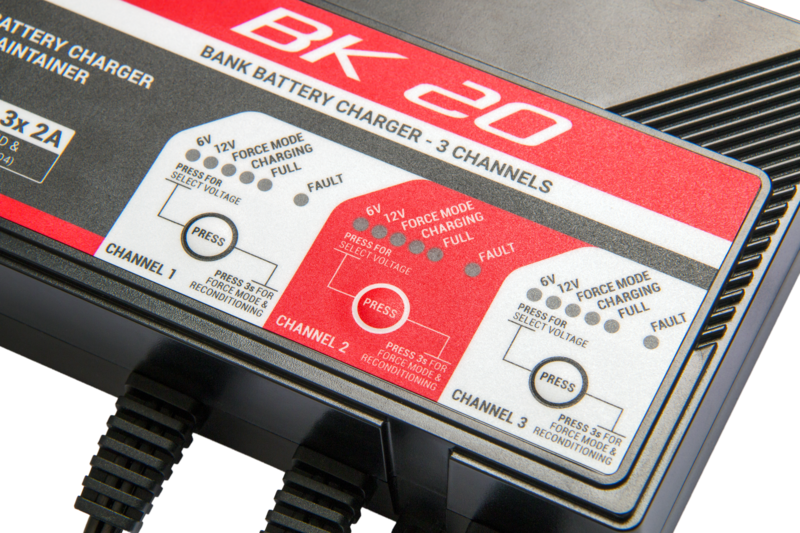 Cargador de bateria inteligente BS Battery BK20 6V/12V 3x2A zoom