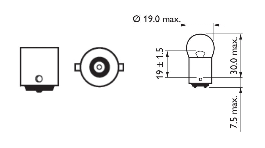 Lámpara Philips R5W 12V 5W para moto