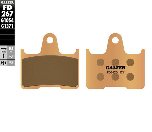 Pastillas de freno GALFER street FD267G1371 sinterizadas para moto