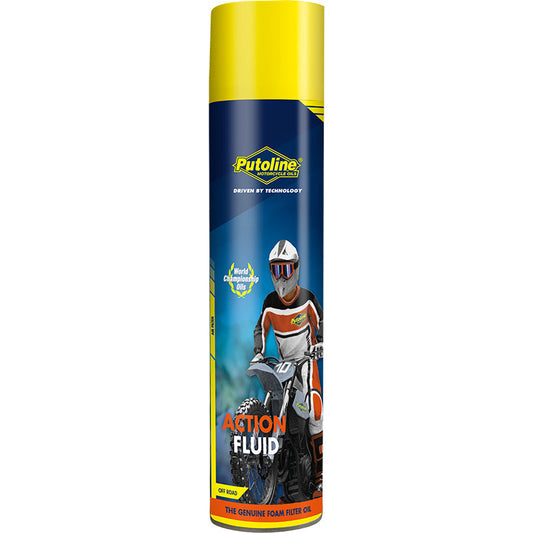 Aceite en spray para filtros de aire Putoline Action Fluid 600ml, mejora la filtración y protege contra el polvo y la suciedad
