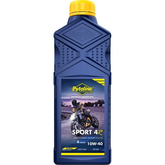 Aceite motor 10W-40 Putoline Sport 4R 1L, lubricante sintético de alto rendimiento para motos 4T