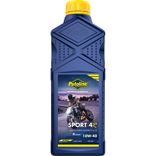 Aceite motor 10W-40 Putoline Sport 4R 1L, lubricante sintético de alto rendimiento para motos 4T