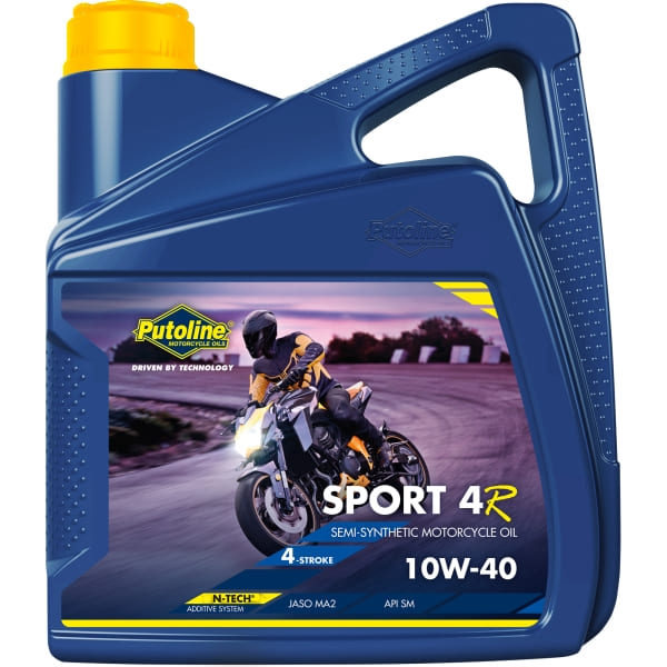 Aceite motor 10W-40 Putoline Sport 4R 4L, lubricante semisintético para motos de alto rendimiento, reduce el desgaste y mejora la estabilidad térmica