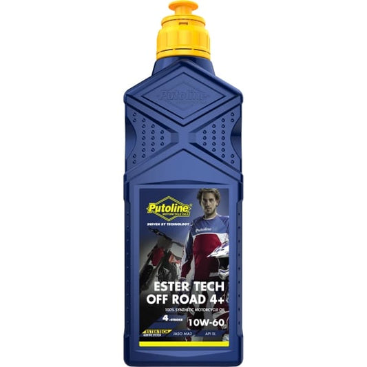 Aceite motor 10W-60 Putoline Ester Tech Off Road 4+ 1L, lubricante sintético para motos off-road
