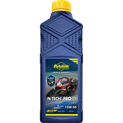 Aceite motor 15W-50 Putoline N-Tech Pro R+ 1L, lubricante sintético para motos