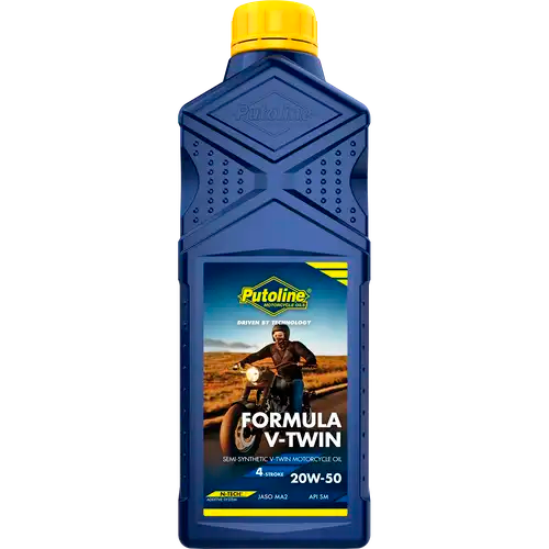 Aceite motor 20W-50 Putoline Formula V-Twin 1L, lubricante semisintético para motos V-Twin 4T