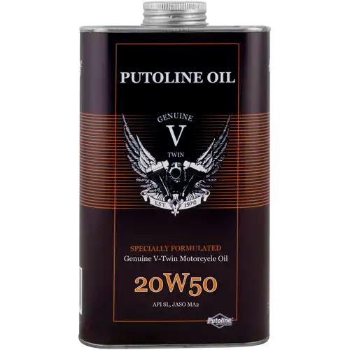Aceite motor 20W-50 Putoline Genuine V-Twin 1L, lubricante de alto rendimiento para motos V-Twin 4T