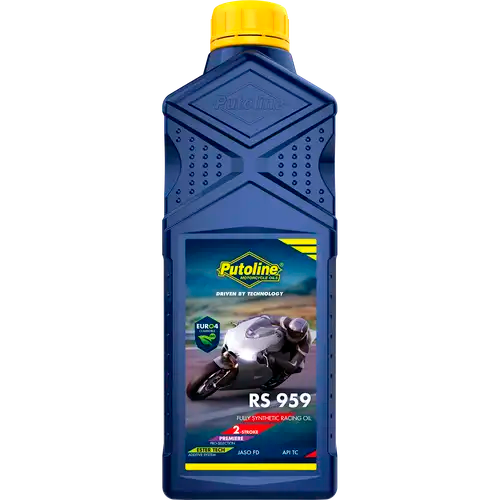 Aceite motor 2T Putoline RS 959 1L, lubricante sintético de alto rendimiento para motos de competición