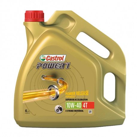 Aceite 4T 10W-40 CASTROL Power 1 4L para motos de cuatro tiempos