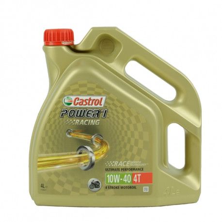 Aceite 4T 10W-40 CASTROL Power 1 Racing 4L para motores cuatro tiempos