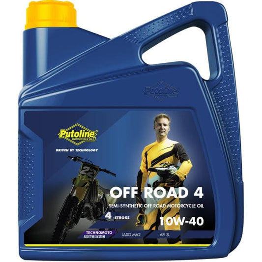 Aceite motor 10W-40 Putoline Off Road 4 4L, lubricante semisintético para motos 4 tiempos off-road