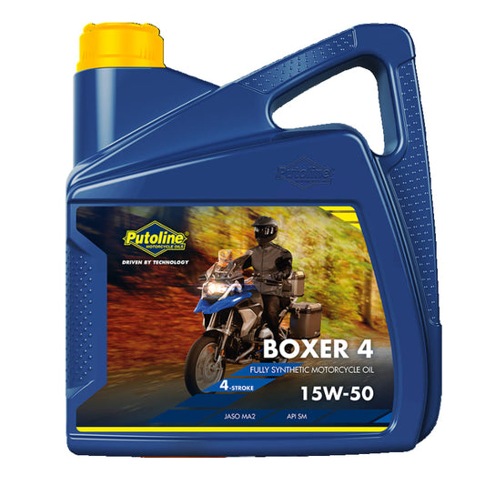 Aceite motor 15W-50 Putoline Boxer 4 4L, lubricante sintético para motores bóxer de 4 tiempos